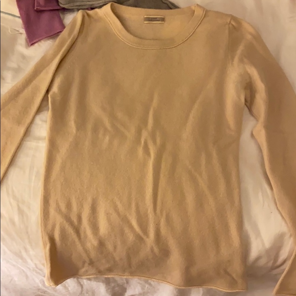 JCrew 100% cashmere sweater in white/cream size XS